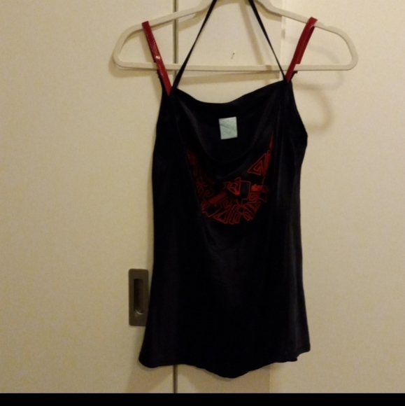 Legatte silk tank top with unique design - Picture 3 of 4